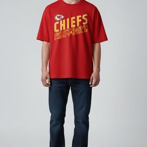 NFL Team Apparel Mens Large Kansas City Chiefs Football Red Short Sleeve T-Shirt